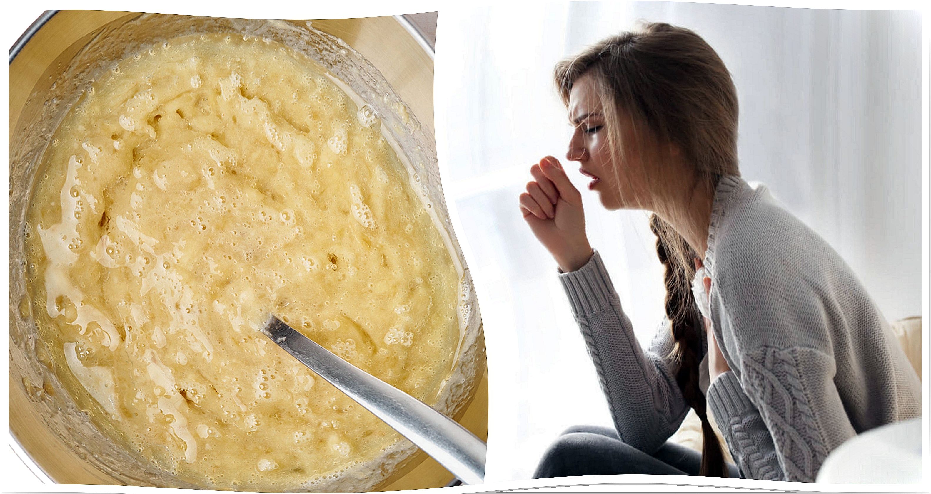 Banana and honey cream to relieve cough and cold symptoms