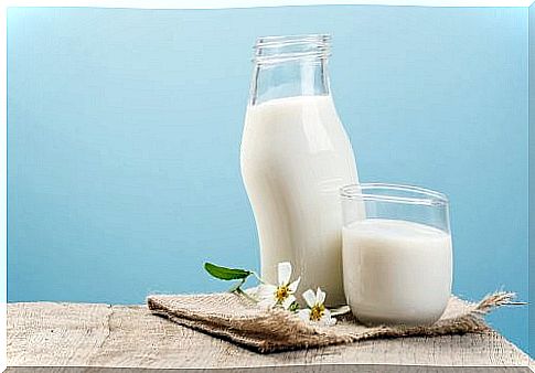 Bottle and glass of milk