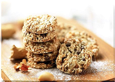 Super nutritious cookies made from coconut, oats and seeds