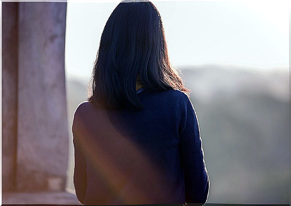 Woman looking at horizon